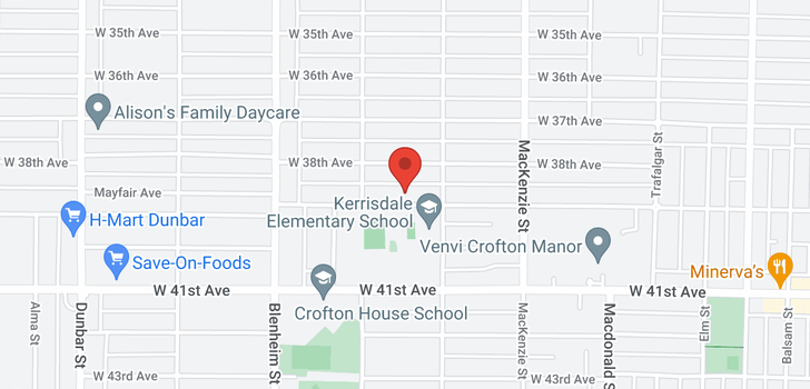 map of 3091 W 39TH AVENUE